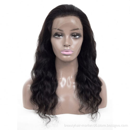 Top Human Hair Long Straight Peruvian 360 Lace Front Wigs 180 Density Unprocessed 100% Human Hair 360 Lace Frontal Wig